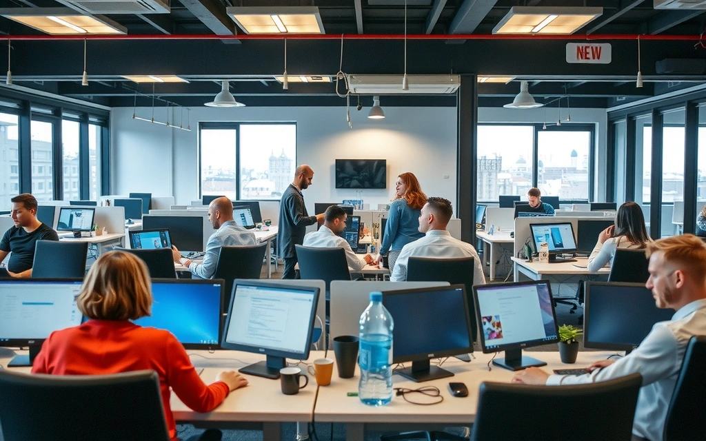 Modern office with high-speed internet