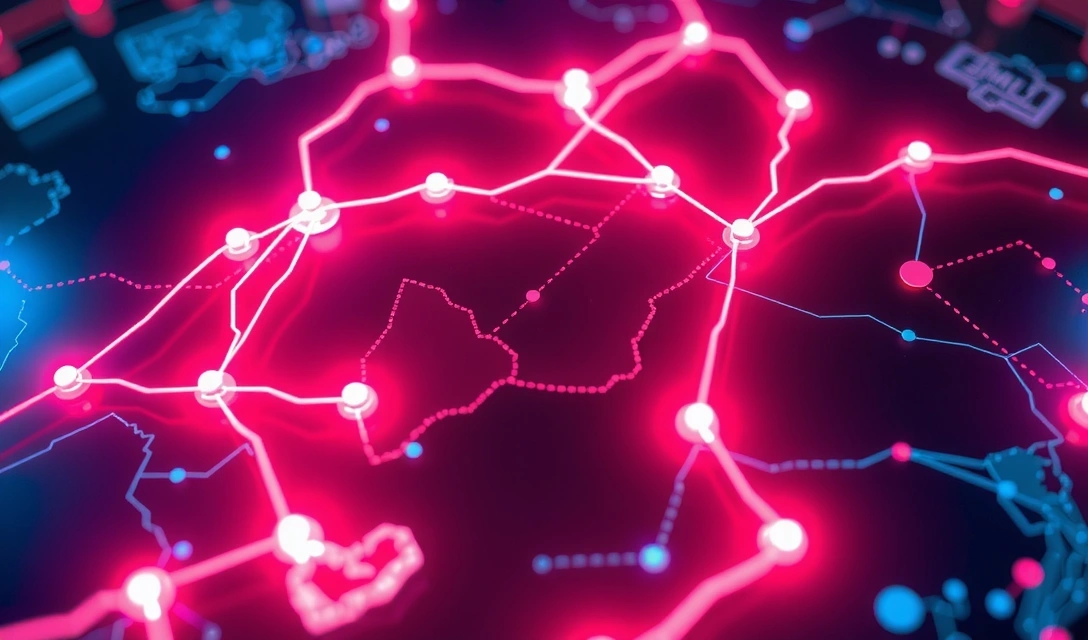 Digital map of Bahrain highlighting internet connectivity