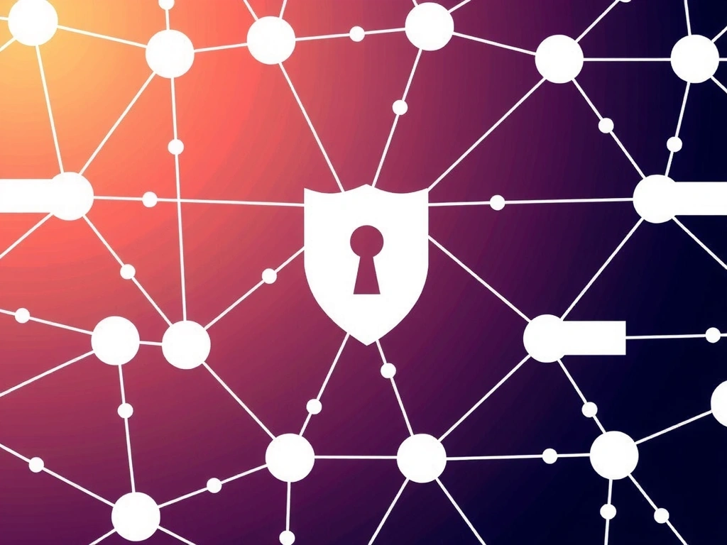 Interconnected network of digital data points, illustrating secure data sharing with trusted partners.
