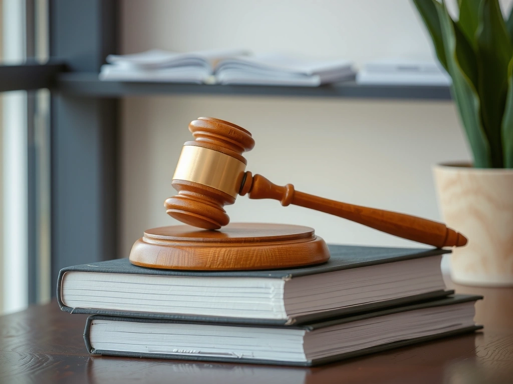 Gavel on a stack of law books, symbolizing lawful conduct